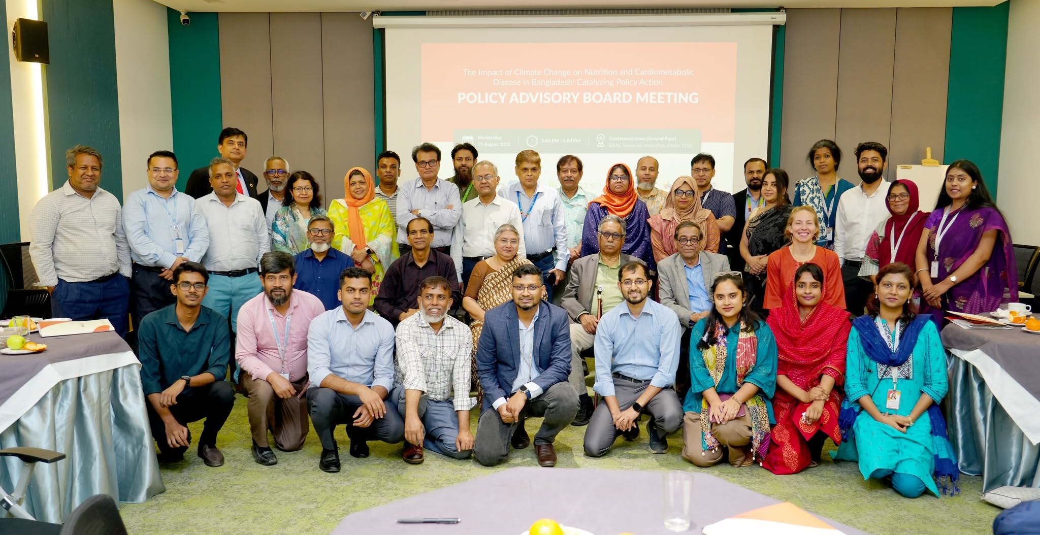 Policy Advisory Board Meeting Held to Catalyze Policy Action on Climate Change, Nutrition and Cardiometabolic Health in Bangladesh